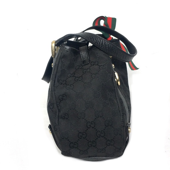 Authentic Gucci Abbey black monogram canvas shoulder bag - Picture 4 of 16